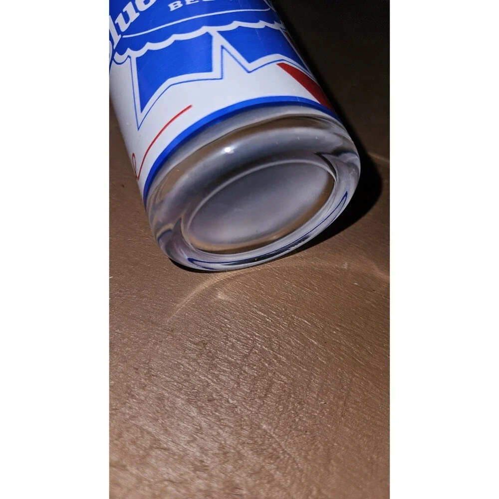 Vintage Pabst Blue Ribbon PBR & Budweiser Beer Glasses Set of 2 12 oz Barware